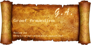 Graef Armandina névjegykártya